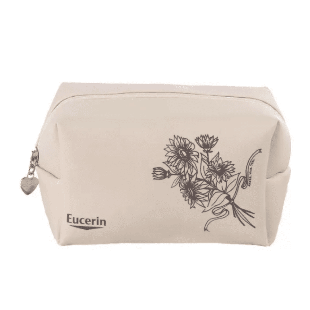 EleganceZip Cream Cosmetic Pouch