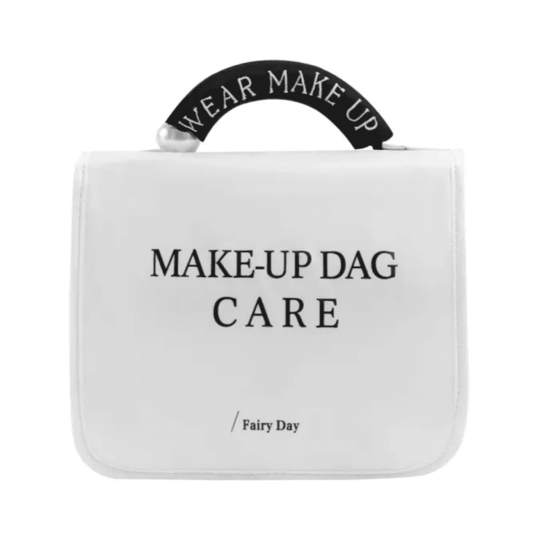FairyDay Boxy Travel Makeup Bag with Handle