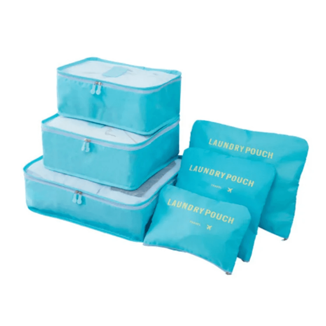BrightPack 6-in-1 Travel Cube & Laundry Pouch Set