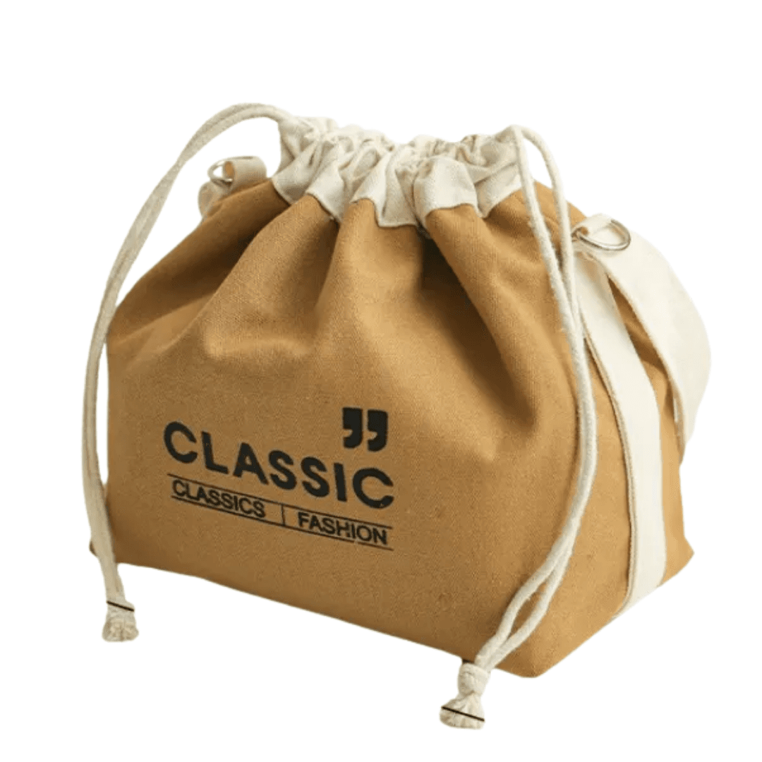 SierraGreen Canvas Bento Pouch – Thermal Drawstring Lunch Bag