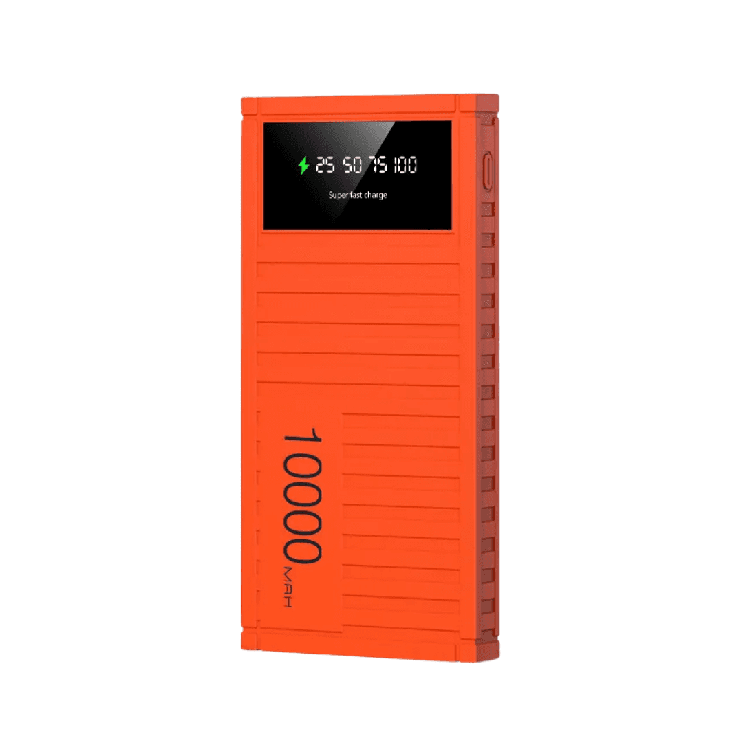 Rugged Toolbox-Style Power Bank with Digital Display (10,000mAh)