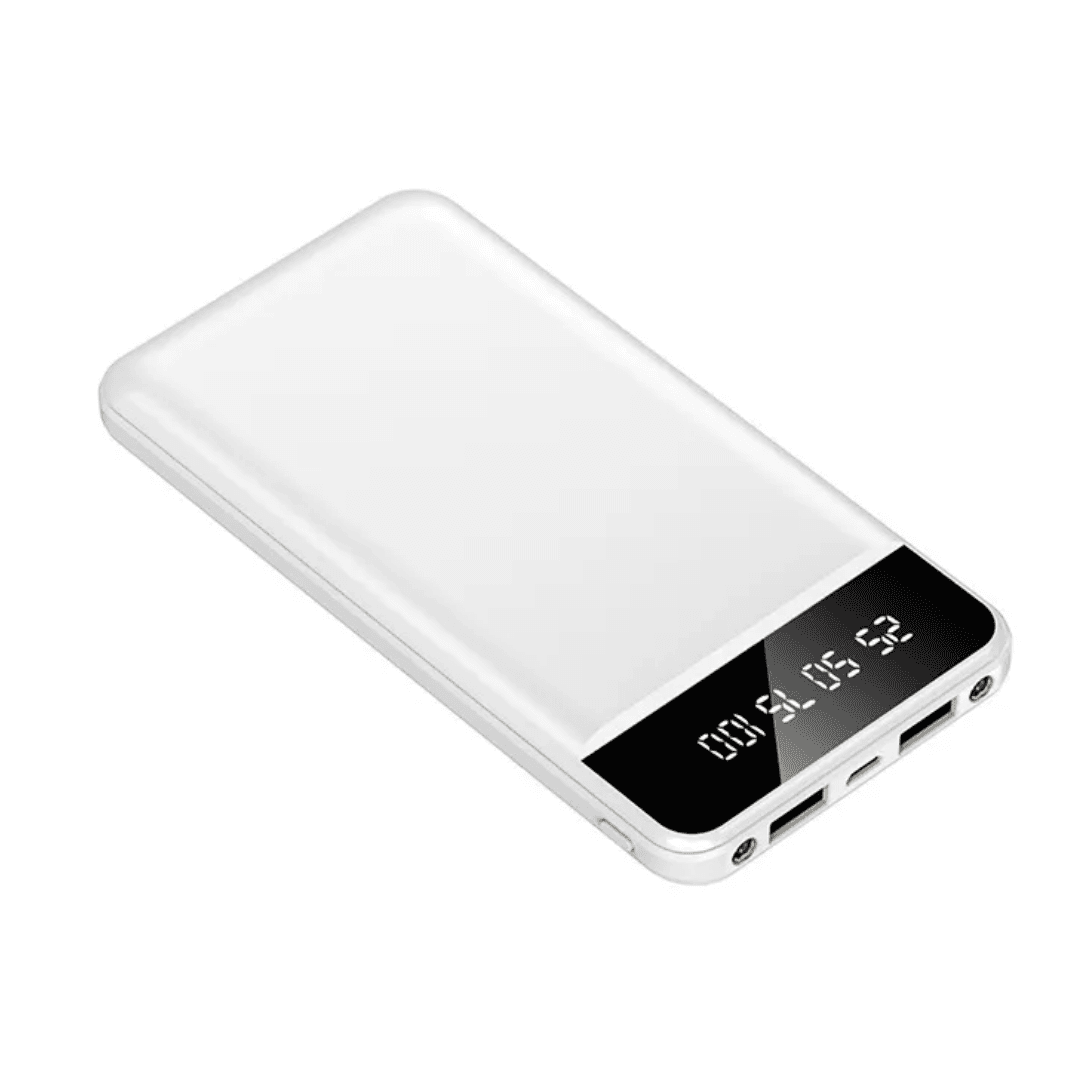 Slim 20,000mAh Power Bank with LED Display (Dual USB Output)