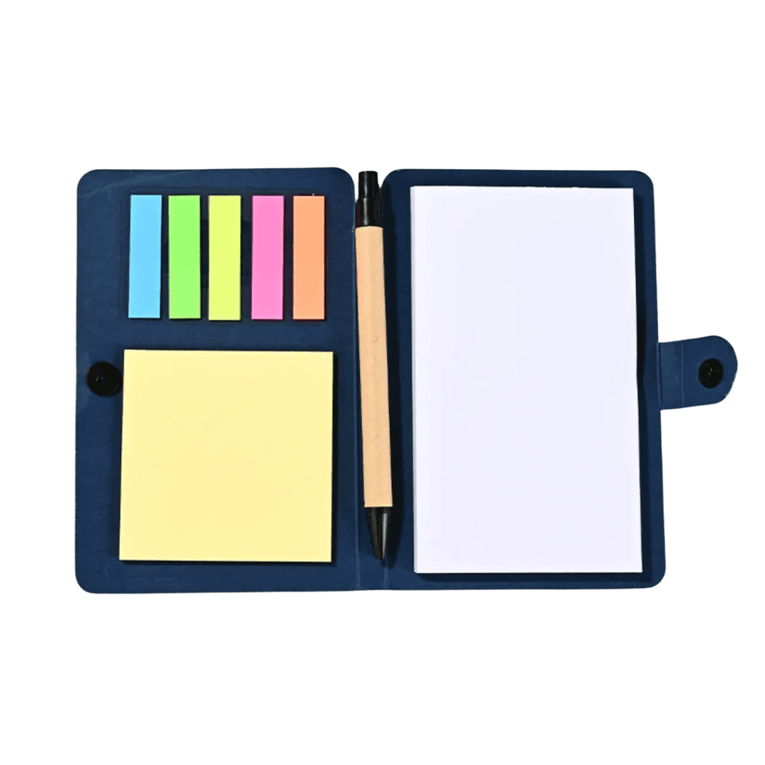 Custom Eco Sticky Note Notebook with Pen & Tab Divider