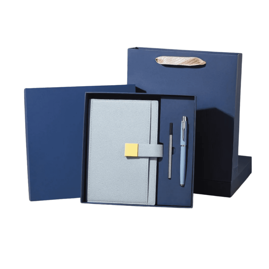 Gold-Buckle A5 PU Notebook