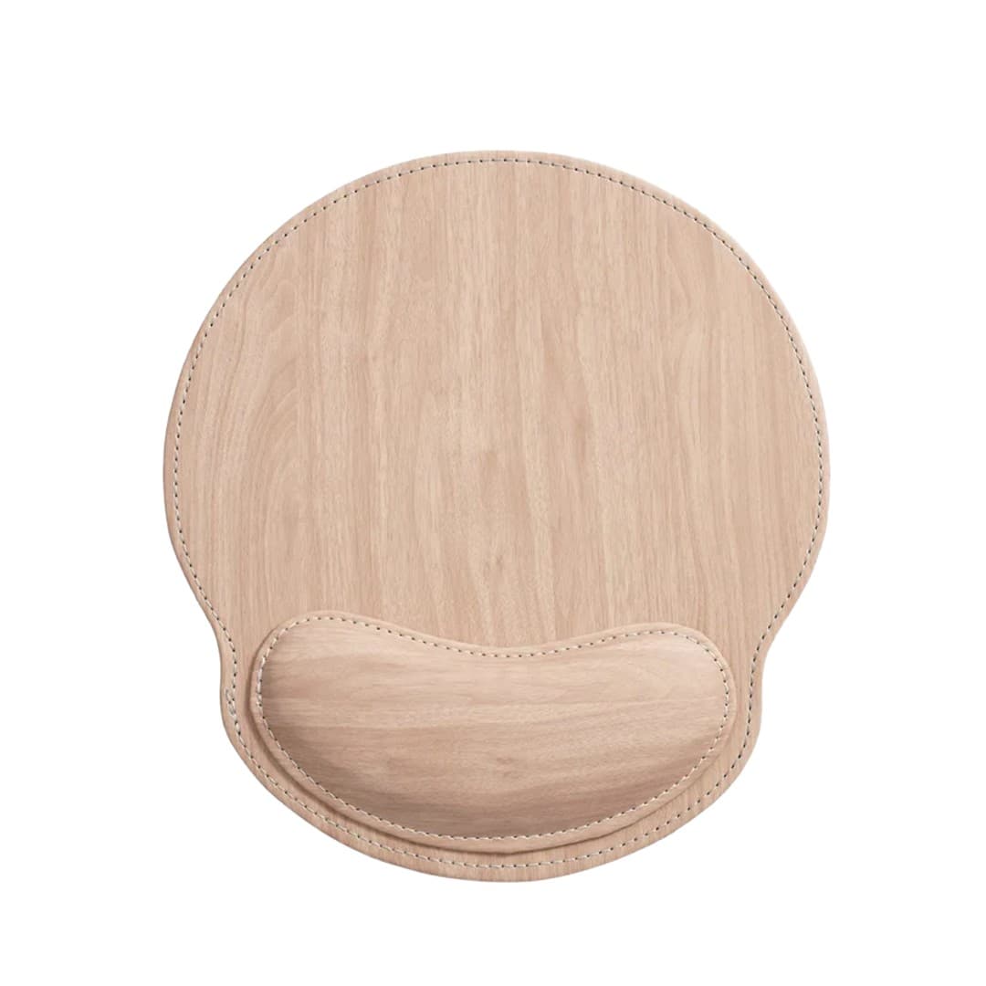 Ergonomic PU Leather Mouse Pad with Cushioned Wrist Rest