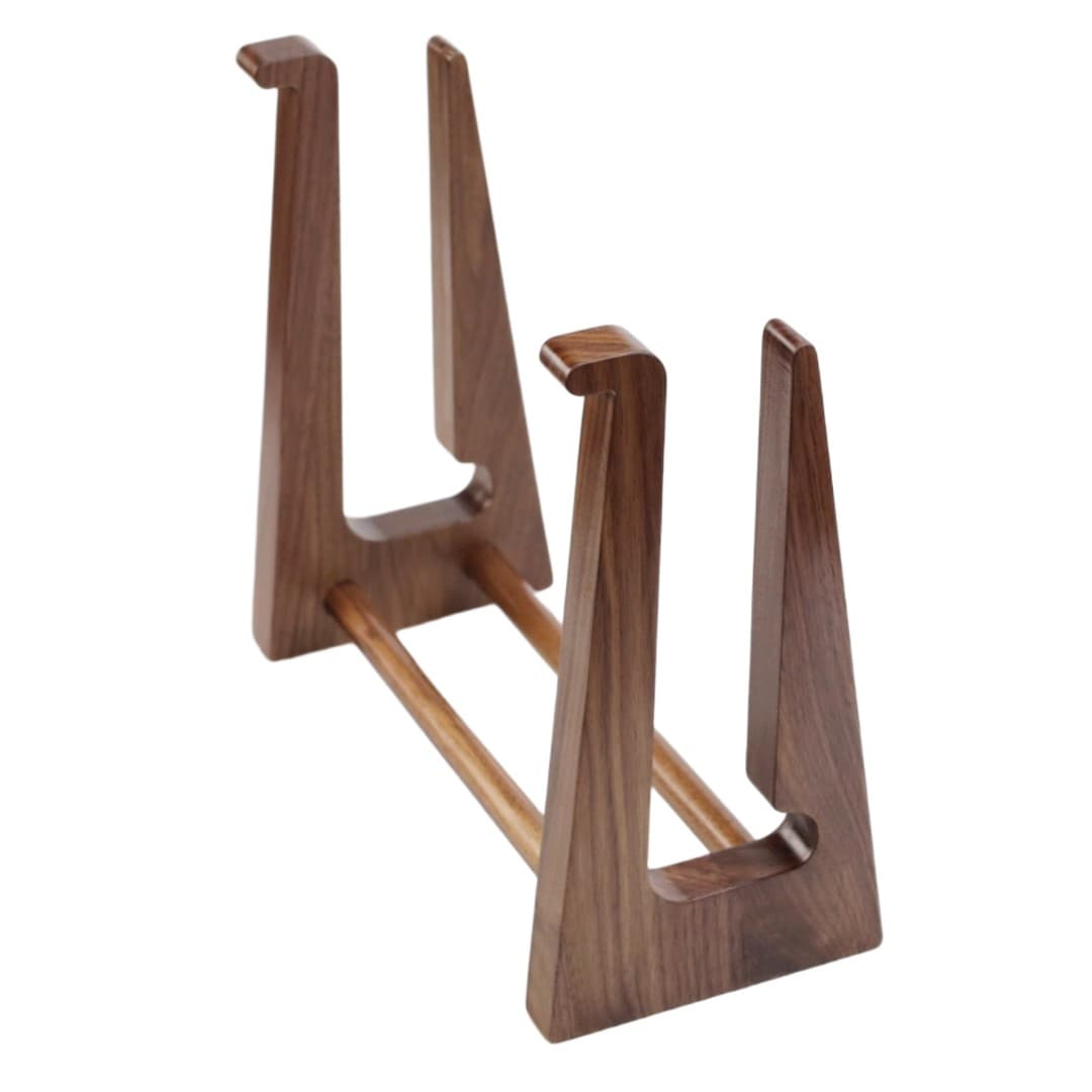 Black Walnut Wood Laptop Riser – Minimalist Solid Wood Stand for Desk Organisation