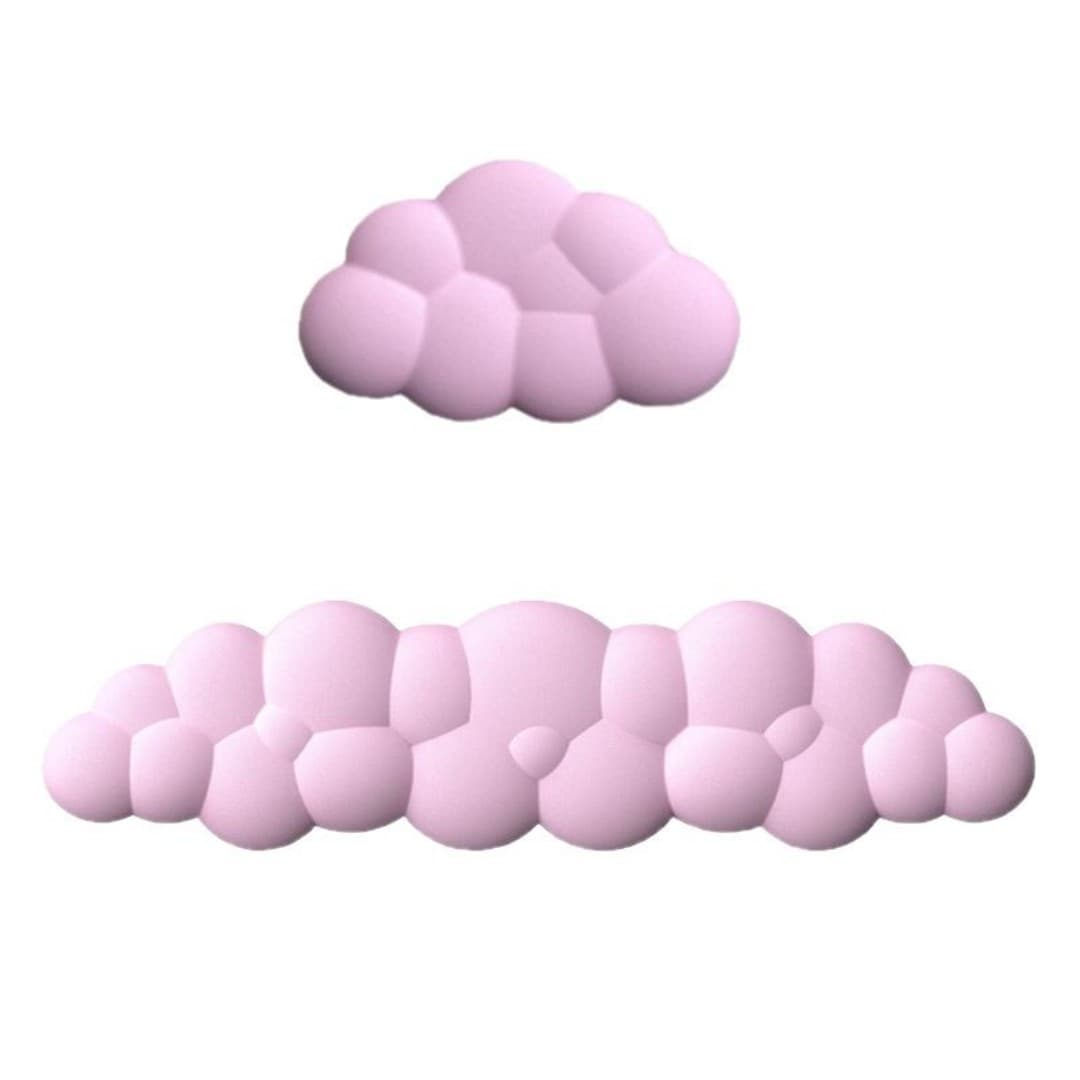 Custom “Cloud” Ergonomic Wrist‑Rest Mouse Pad Set – PU Leather + Memory Foam