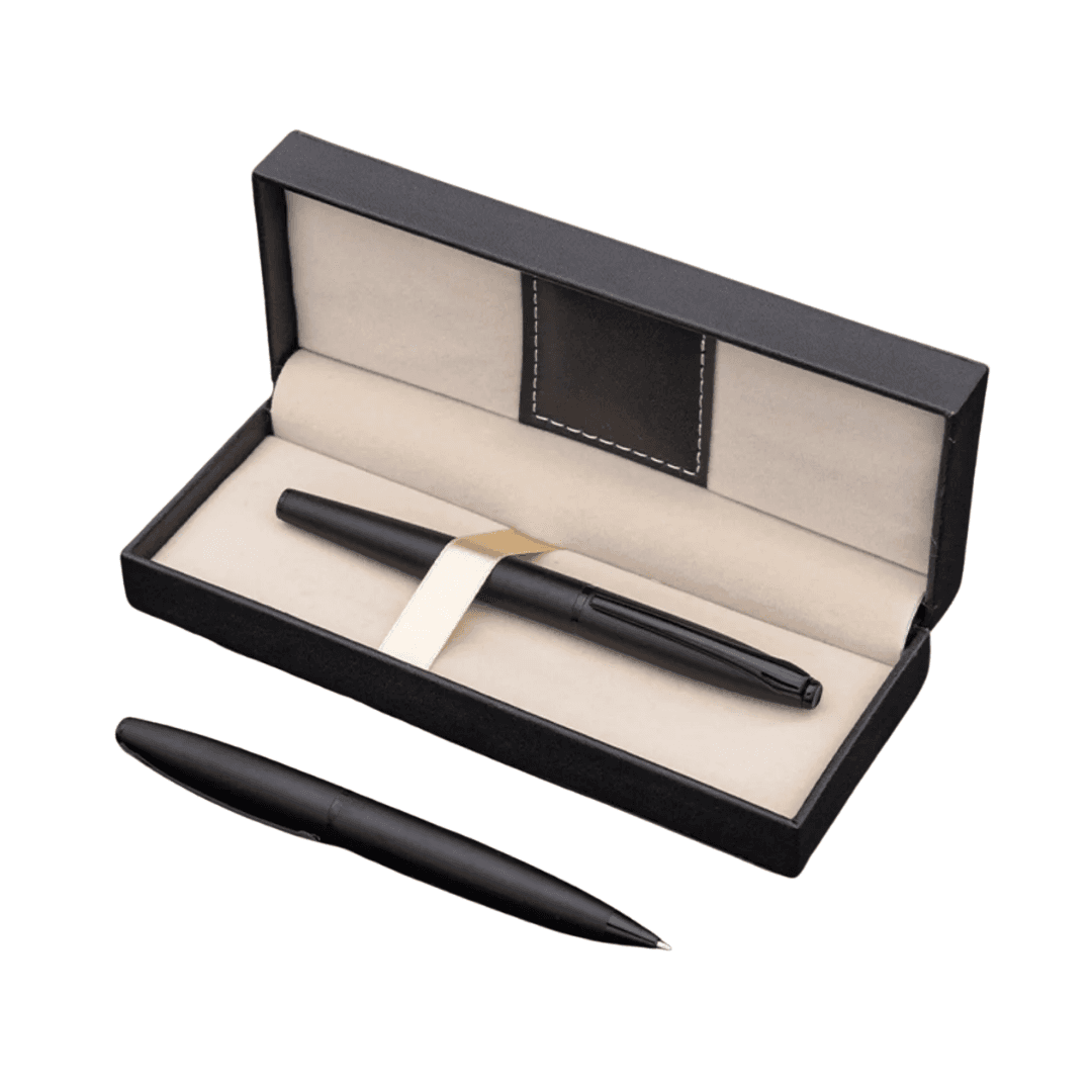 Luxury Metal Pen Duo Set with Leatherette Gift Box