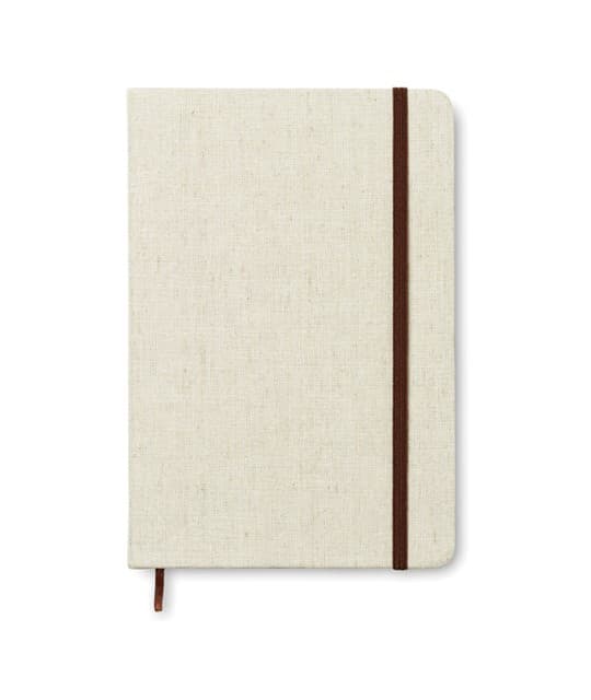 Linen Eco Notebook with Matching Pen & Elastic Band