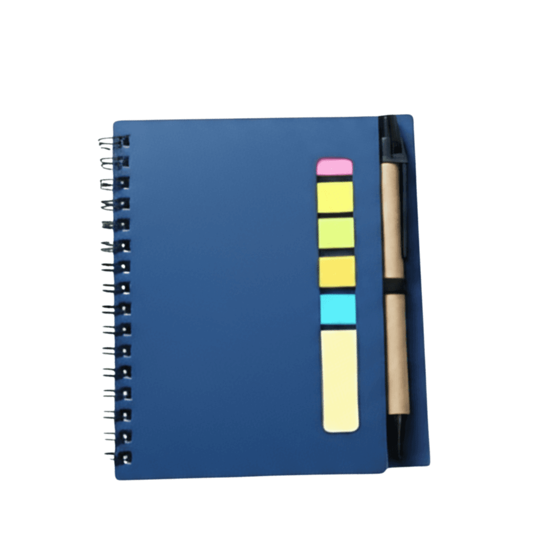 Tabbed Memo Notebook with Sticky Notes & Eco Pen