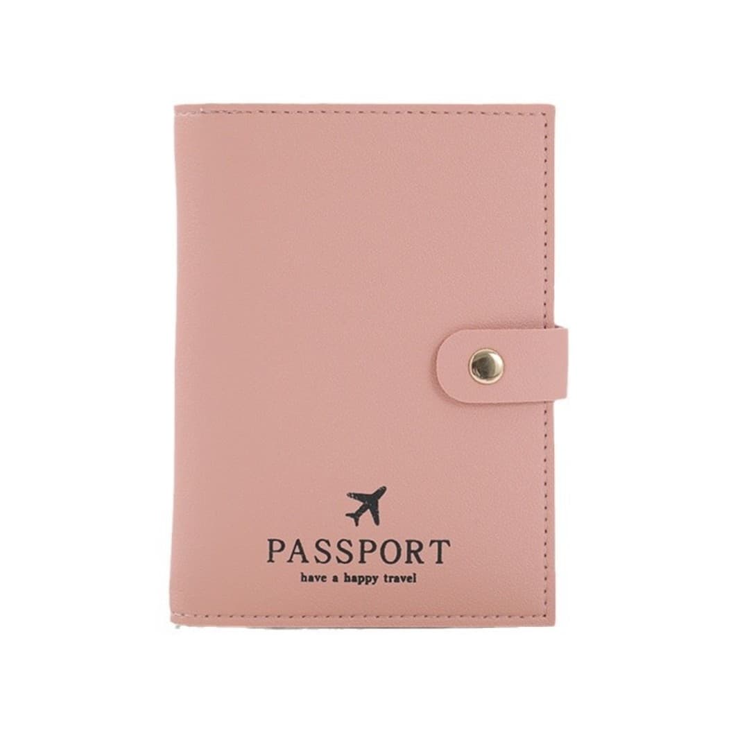 Button Passport Holder – PU Travel Cover (Lightweight 45g)