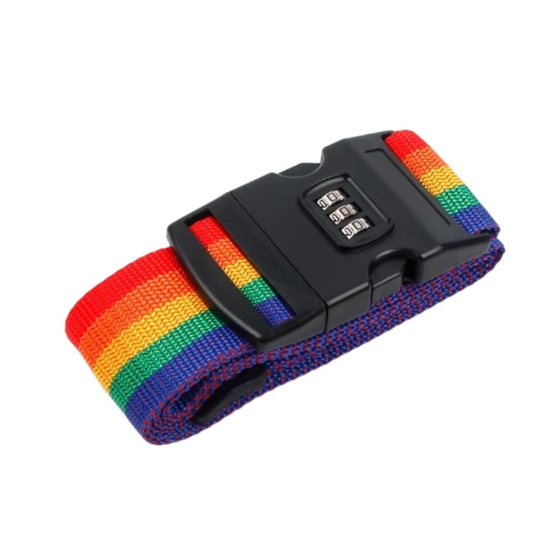 Luggage Strap with Combination Lock (Adjustable Travel Suitcase Belt)