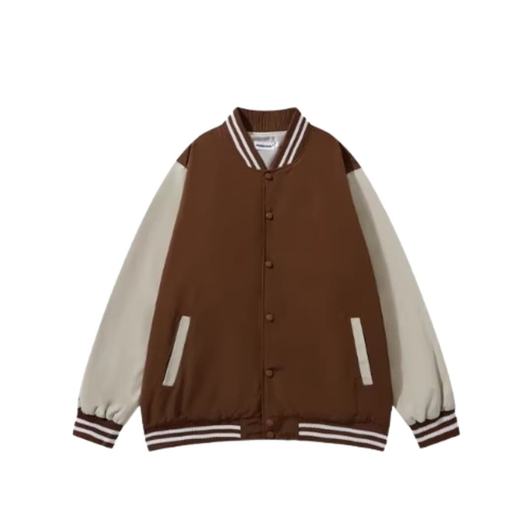 Buttoned Varsity Sweat Jacket (Unisex | Custom Logo Ready)