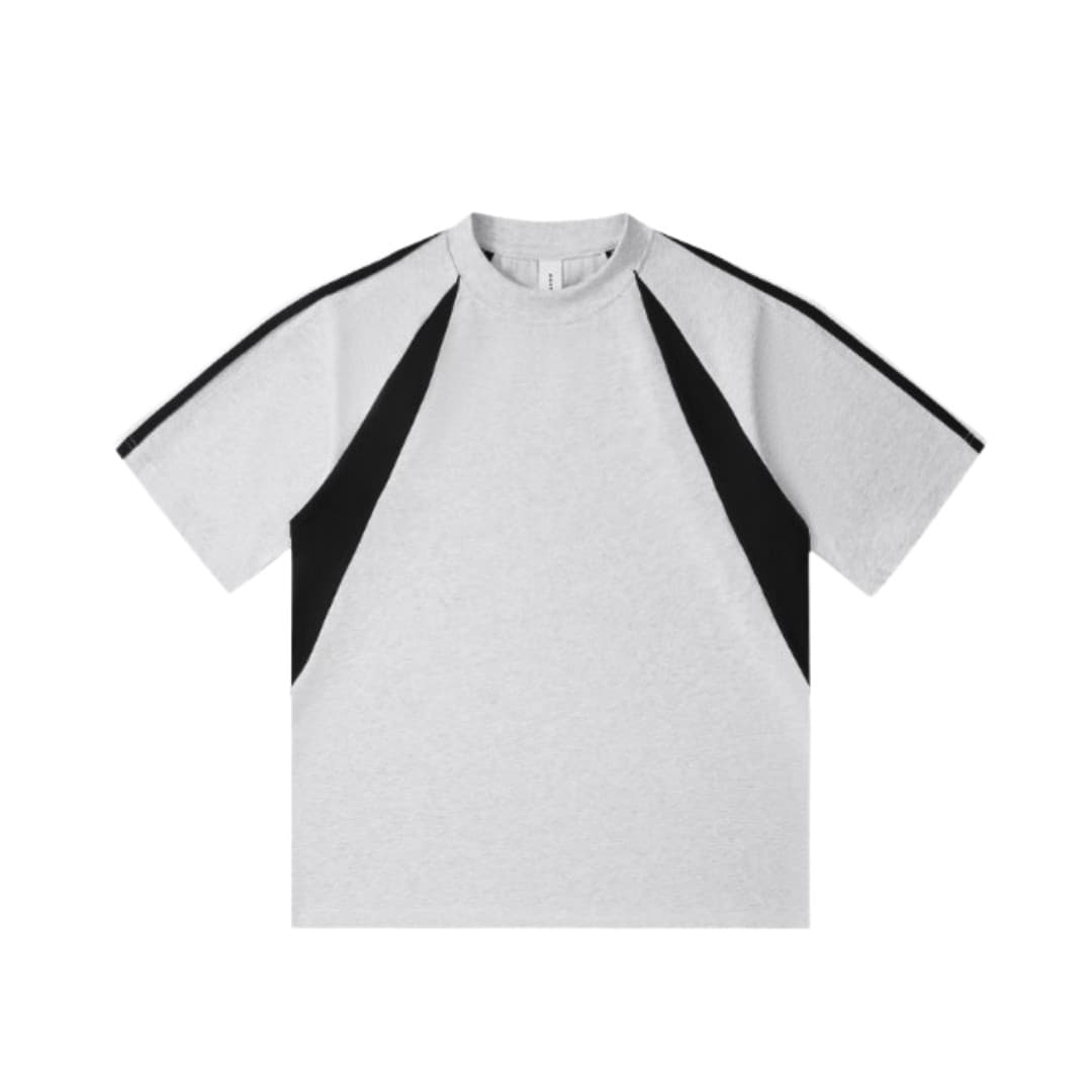 Custom Sporty Contrast Panel T-Shirt with Logo