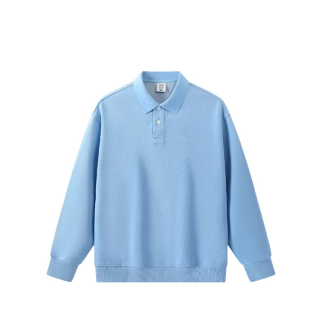 Oversized Long-Sleeve Polo